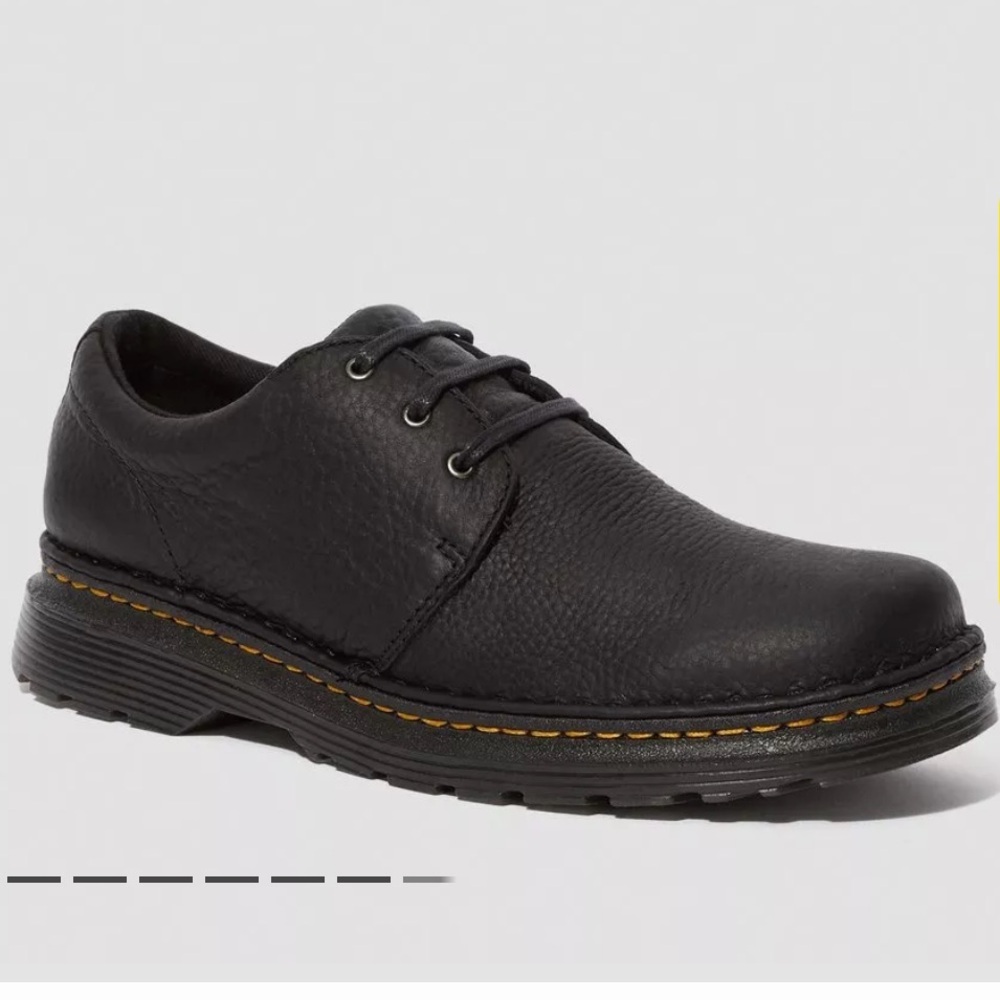 Dr Martens Unisex Black Leather Hazeldon Grizzly Shoes Sz M -7  W -8